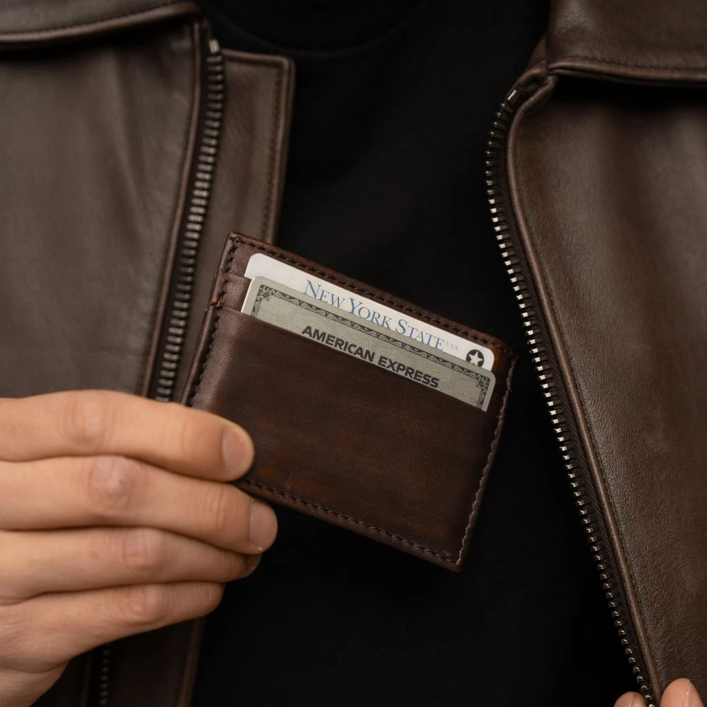 Leather Card Holder | Black Coffee - Image 6